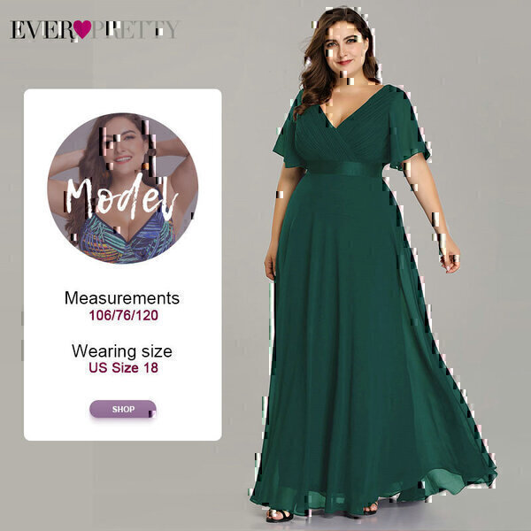 שמלת ערב אלגנטית במידות גדולות