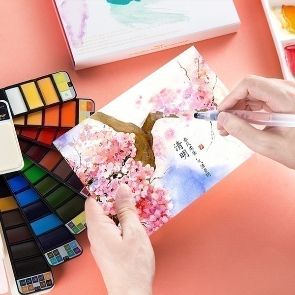 סט צבעי מים ומכחול מים – תמונה 6