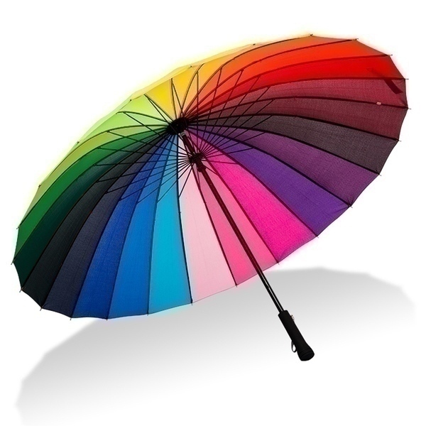 מטרייה גדולה בצבעי קשת בענן
