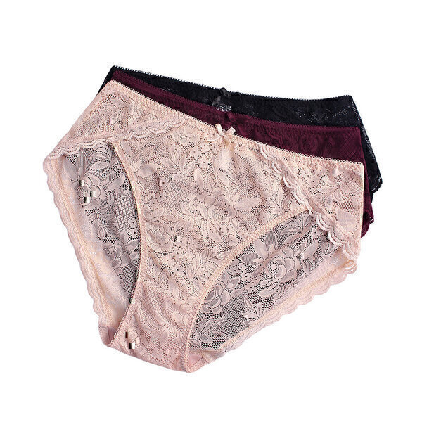 חבילת 3 תחתוני תחרה מידות גדולות KISSLACE – תמונה 6