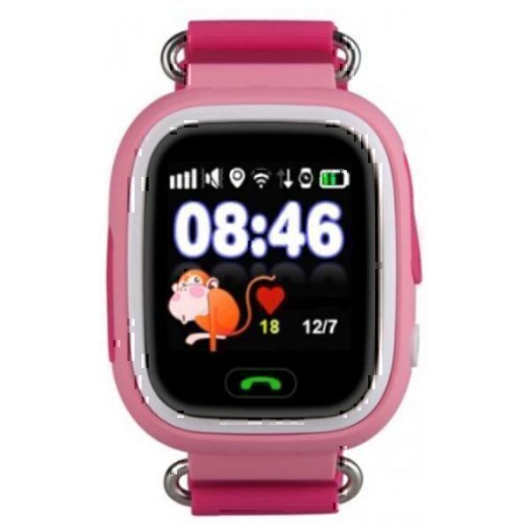 שעון GPS חכם לילדים עם סים מובנה Kidiwatch Color בצבע ורוד