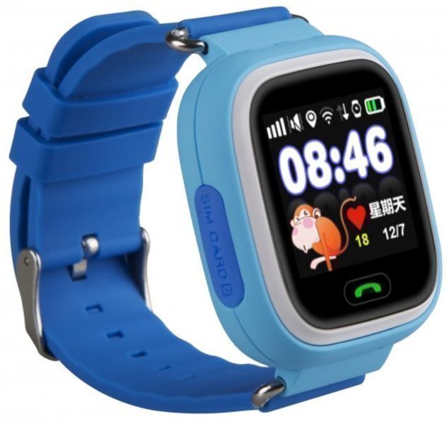 שעון GPS חכם לילדים עם סים מובנה Kidiwatch Color בצבע תכלת