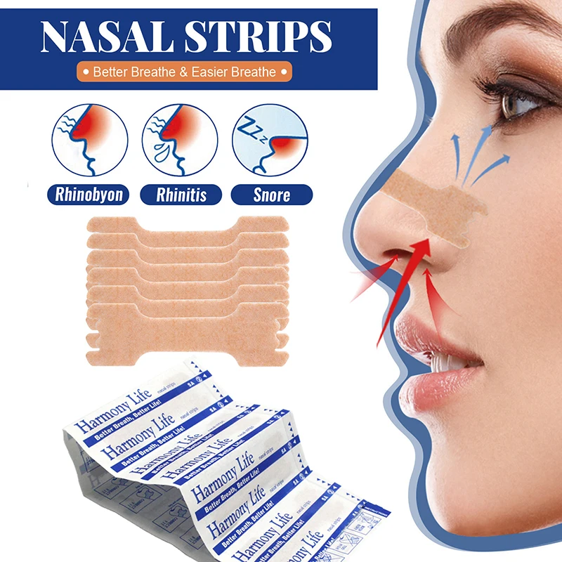 רצועות אף שקופות נגד נחירות להקלה על נשימה