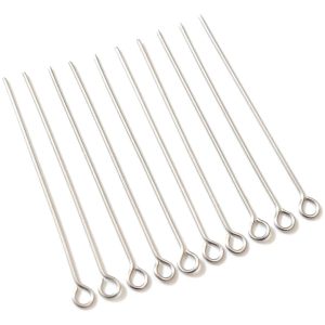 סיכות עין מנירוסטה ליצירת תכשיטים — חבילה 100 יח' (20–50 מ"מ)